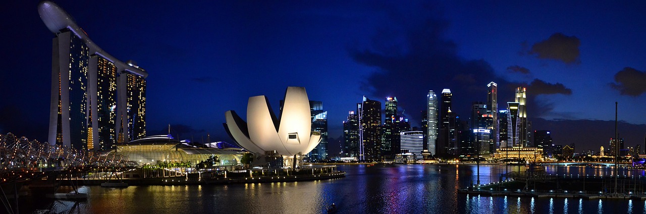 シンガポール・マリーナベイの夜景